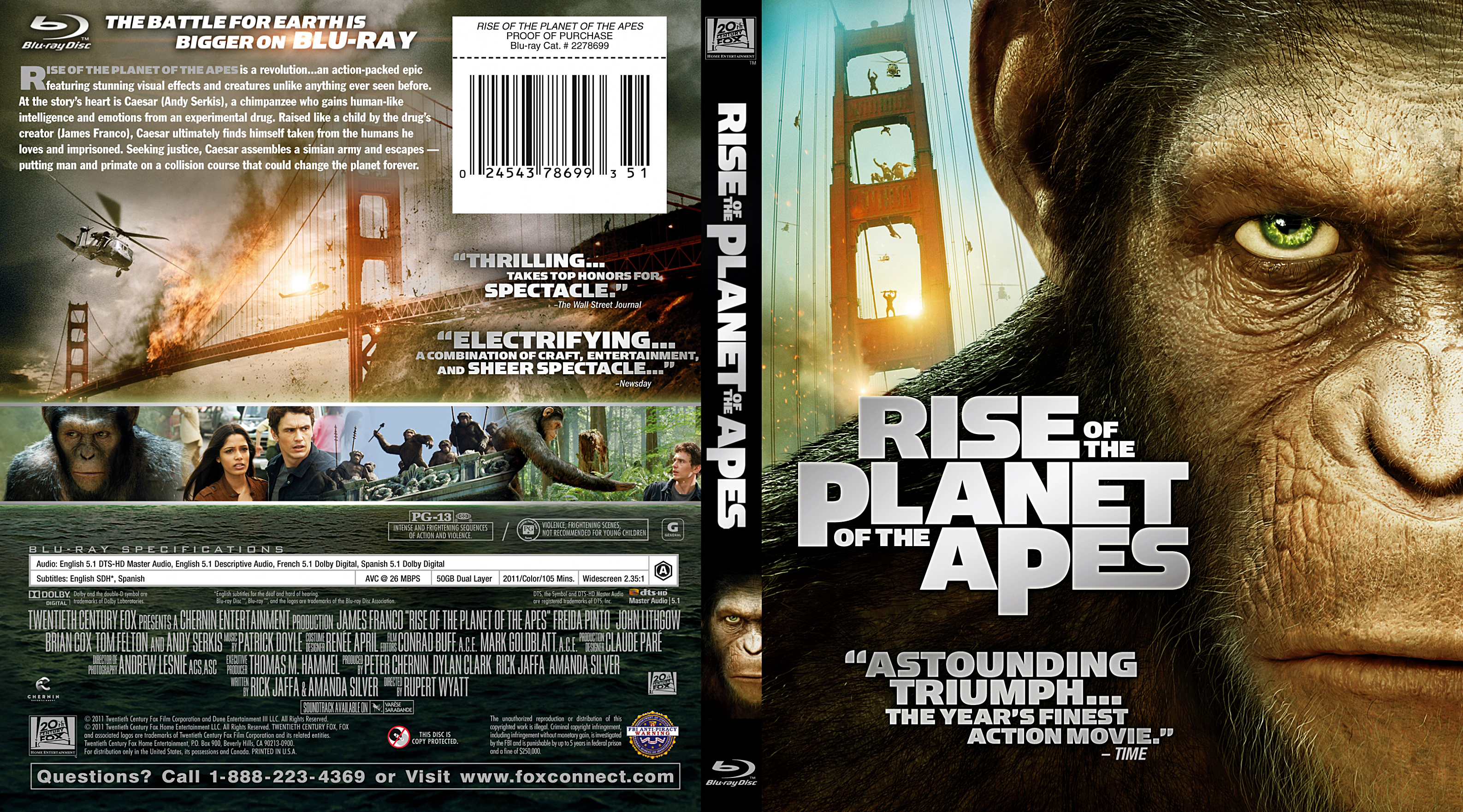rise of the planet of the apes blu ray
